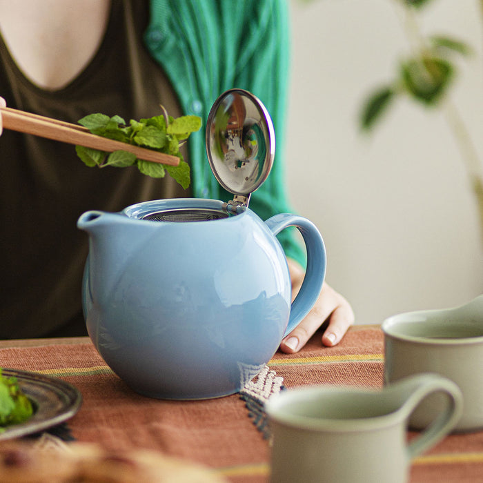 BEE HOUSE Ceramic Teapot 34oz - Ocean Blue