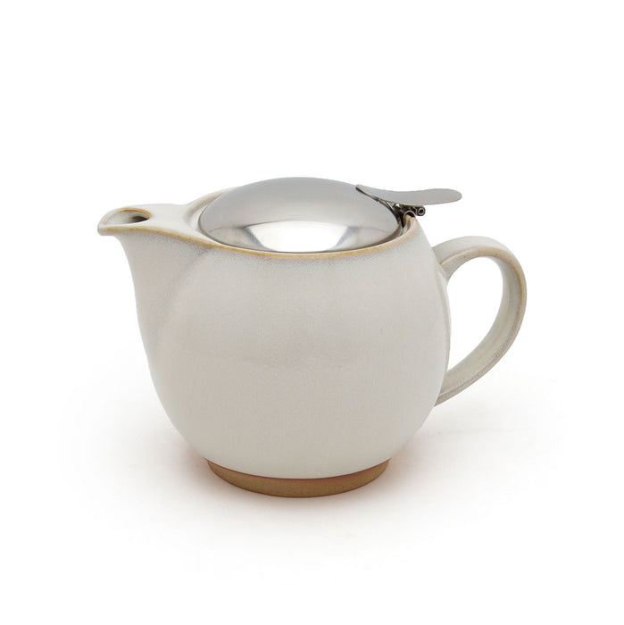 ZERO JAPAN Round Ceramic Teapot 15oz Natural White / by ZERO JAPAN
