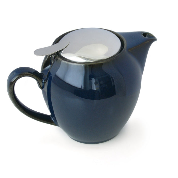 BEE HOUSE Round Ceramic Teapot 19.6oz - Jeans Blue