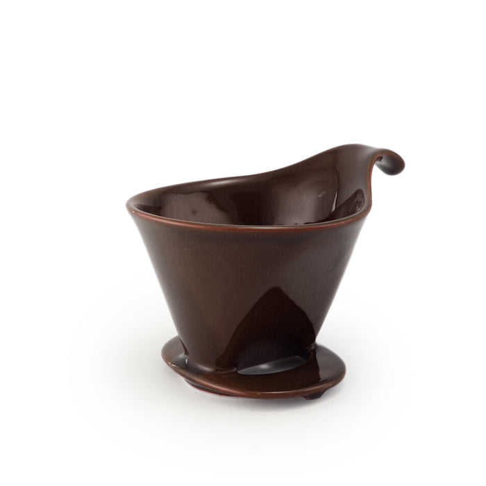 BEE HOUSE Pour-Over Ceramic Coffee Dripper - Coffee Brown - Regular Size (BKK 15L)