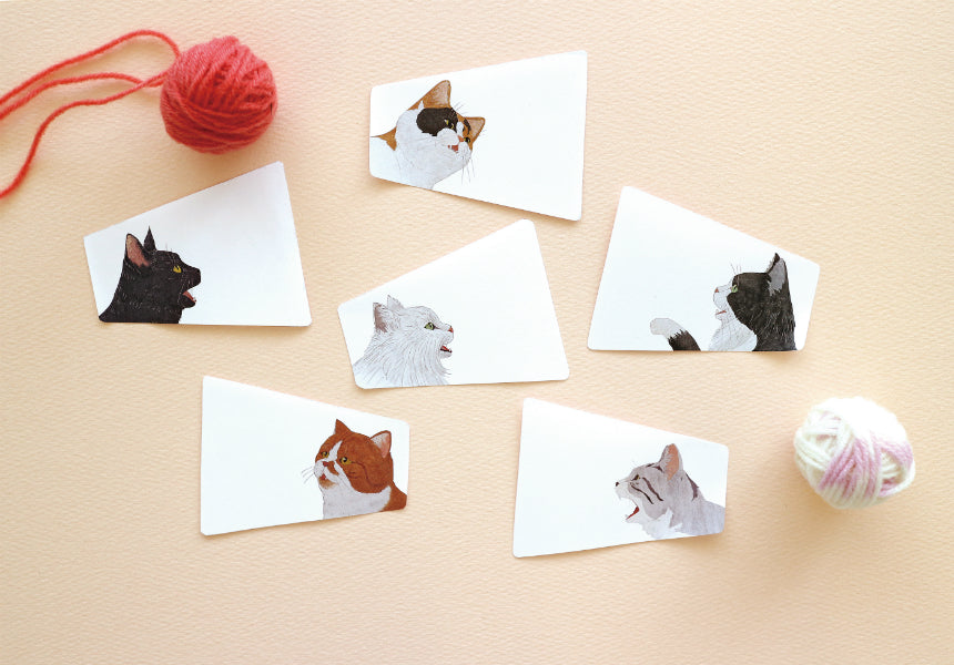Animal Voice Stickies Cats-Chinchilla Cat