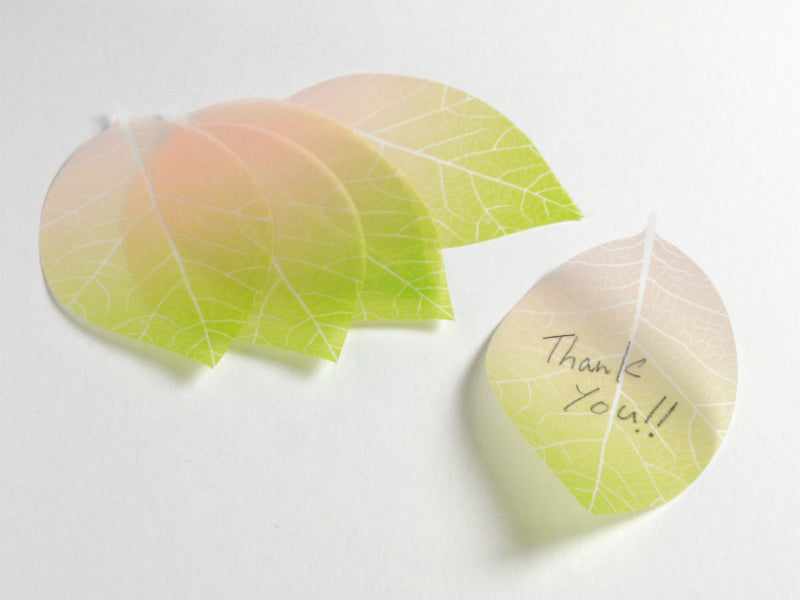 Flower Petal and Leaf Memos Leaf-Pink