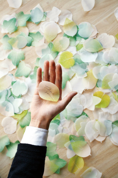 Flower Petal and Leaf Memos Leaf-Green