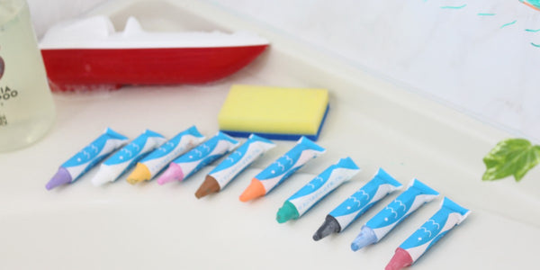 Rice Wax】Kitpas Bath Crayons 3 colors - Shell (Yellow, White, Pink) — kitpas