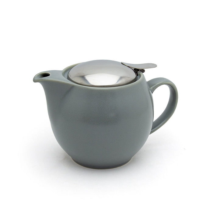 ZERO JAPAN Round Ceramic Teapot 15oz Silky Grayish Blue  / by ZERO JAPAN