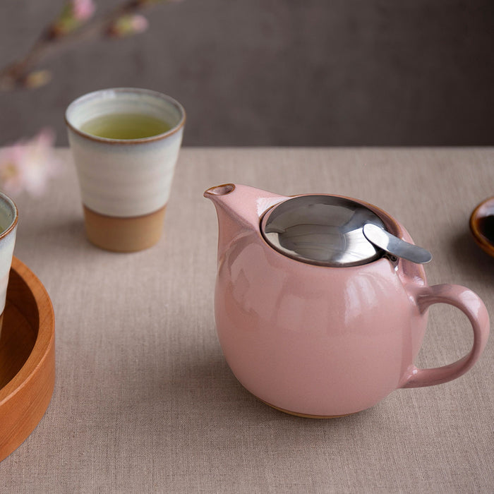 ZERO JAPAN - BEE HOUSE - ROUND TEAPOT for TWO  (24 oz) - Sakura Pink -