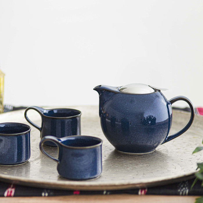 BEE HOUSE Ceramic Teapot 34oz - Jeans Blue