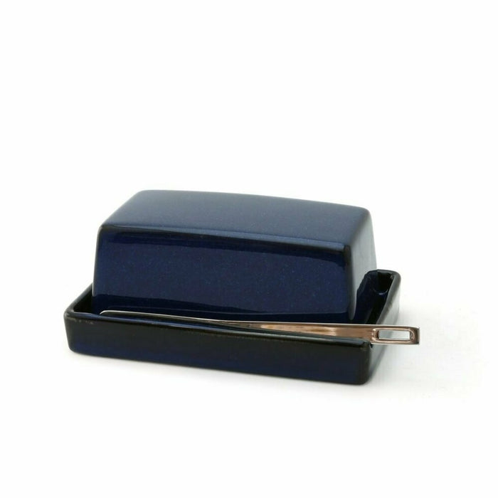 BEE HOUSE Butter Dish with s.s.butter knife - Jeans Blue