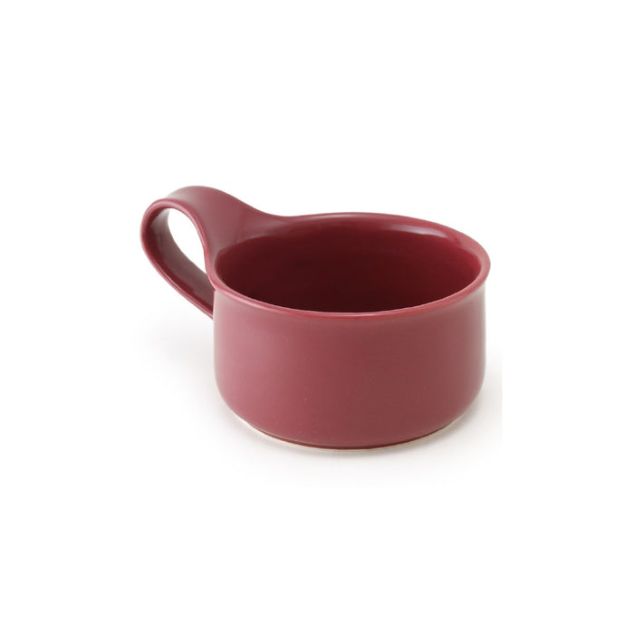 BEE HOUSE Ceramic Soup Mug 9.5 oz - Burgundy