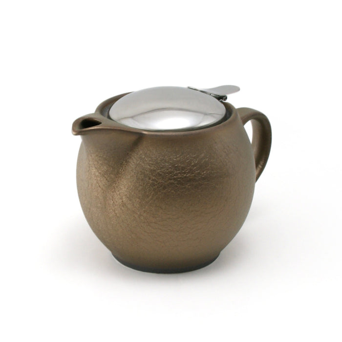 BEE HOUSE Round Ceramic Teapot 15oz - Antique Gold