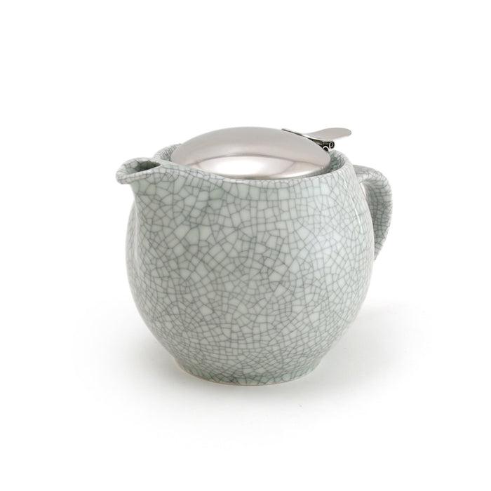 BEE HOUSE Round Ceramic Teapot 15oz - Crackle Blue