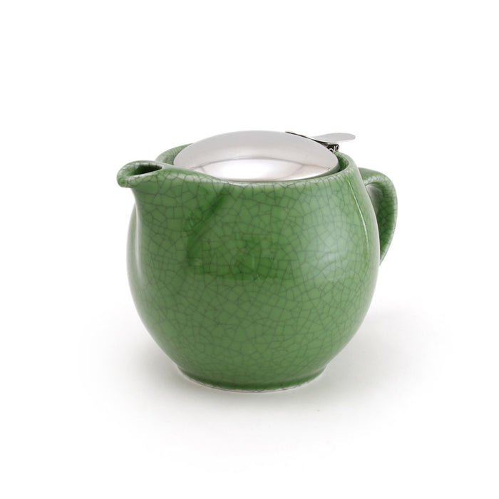 BEE HOUSE Round Ceramic Teapot 15oz - Crackle Green