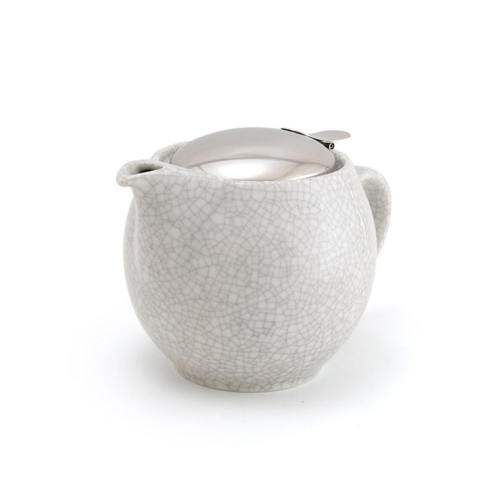 BEE HOUSE Round Ceramic Teapot 15oz - Crackle White