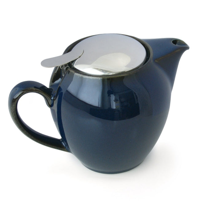 BEE HOUSE Round Ceramic Teapot 19.6oz  - Jeans Blue