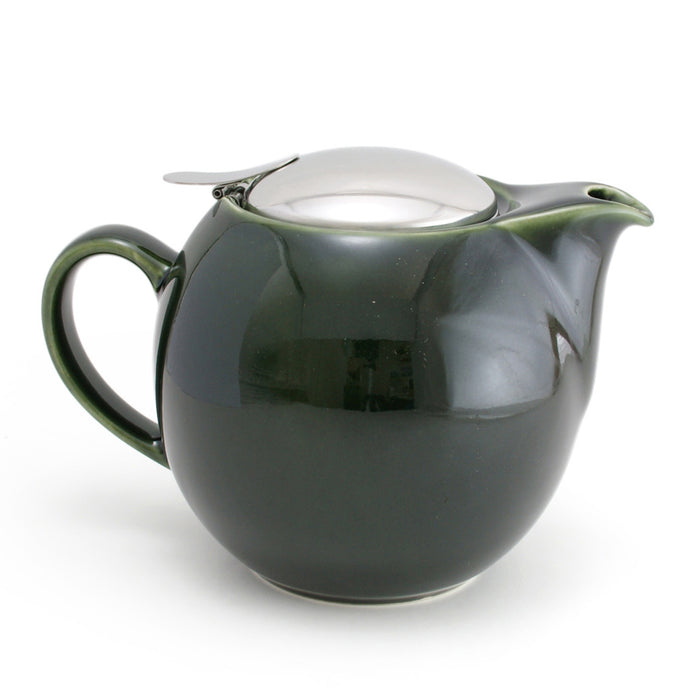 BEE HOUSE Round Ceramic Teapot 24oz - Antique Green