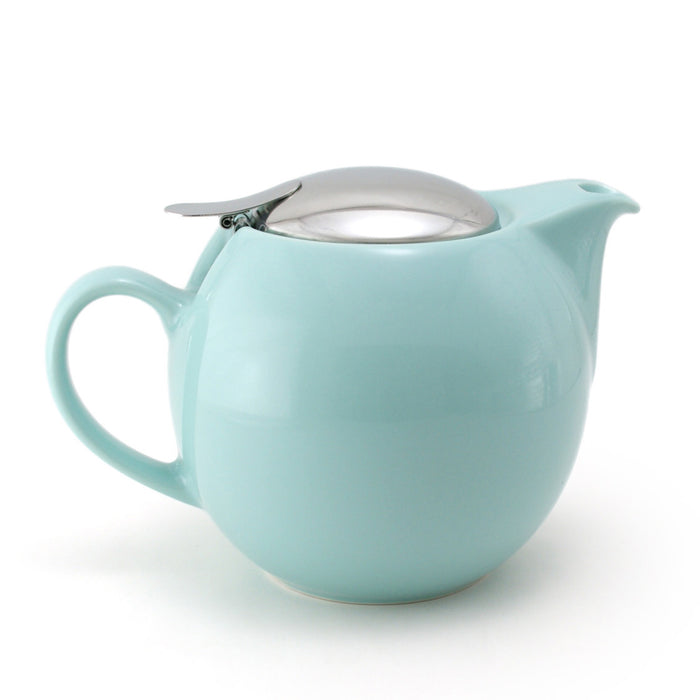 BEE HOUSE Round Ceramic Teapot 24oz - Aqua Mist
