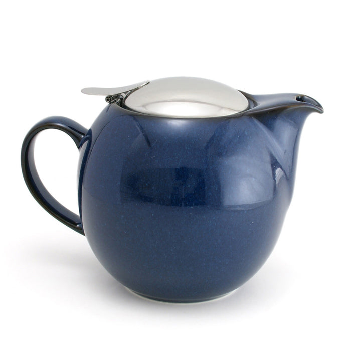 BEE HOUSE Round Ceramic Teapot 24oz - Jeans Blue