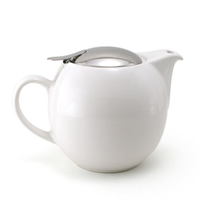 BEE HOUSE Round Ceramic Teapot 24oz - White