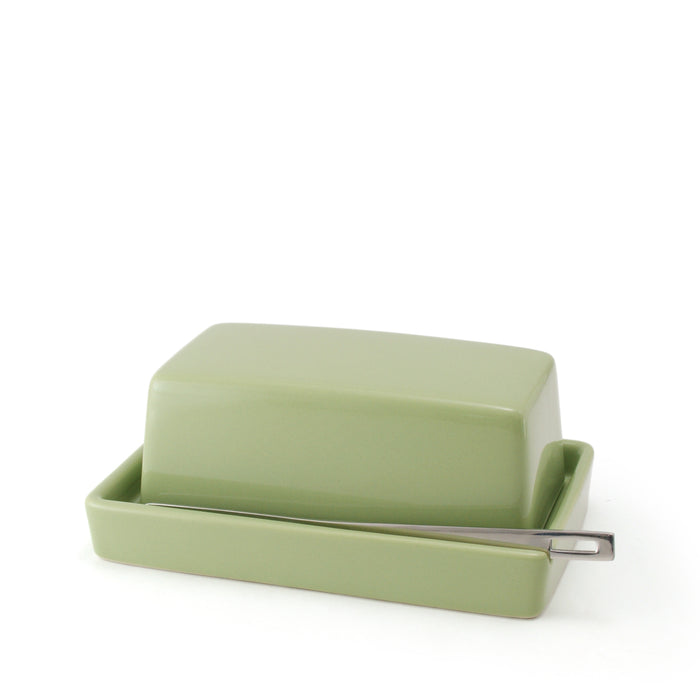 BEE HOUSE Butter Dish with s.s.butter knife - Artichoke