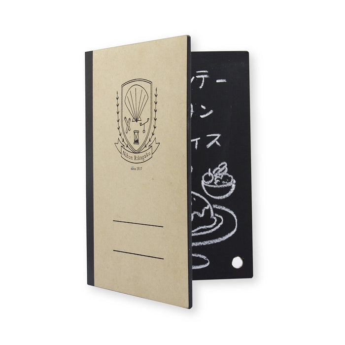 Notebook-Style Blackboard [w/ Black Slim Chalk Holder]